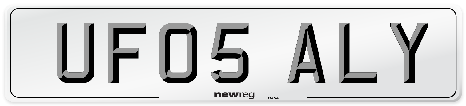 UF05 ALY Number Plate from New Reg